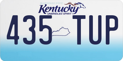 KY license plate 435TUP