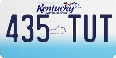 KY license plate 435TUT