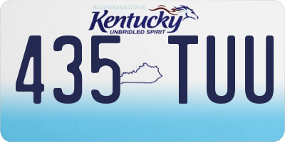 KY license plate 435TUU