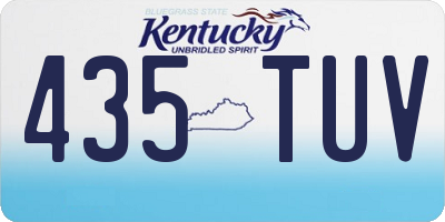 KY license plate 435TUV