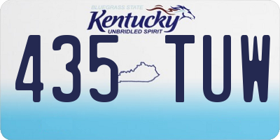 KY license plate 435TUW