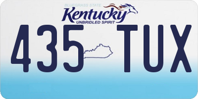 KY license plate 435TUX