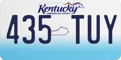 KY license plate 435TUY