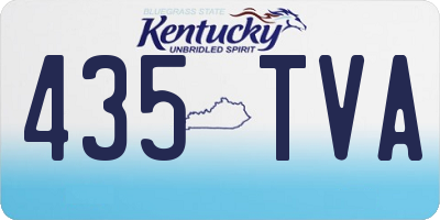 KY license plate 435TVA