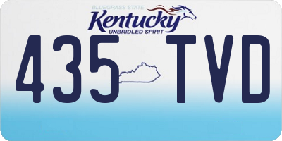 KY license plate 435TVD