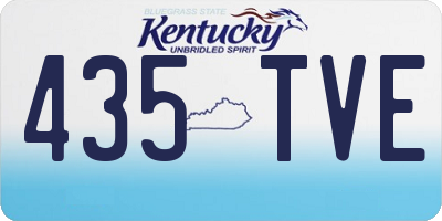 KY license plate 435TVE