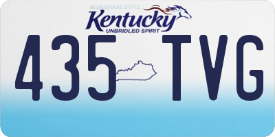 KY license plate 435TVG