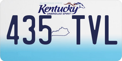 KY license plate 435TVL