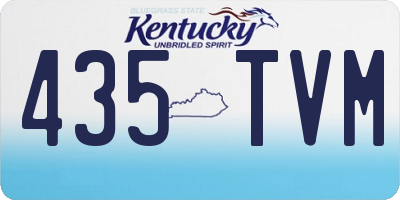 KY license plate 435TVM