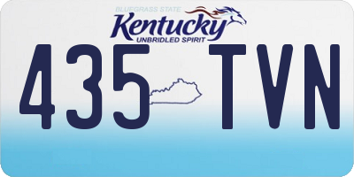 KY license plate 435TVN
