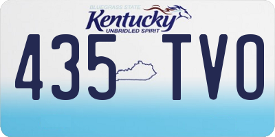 KY license plate 435TVO