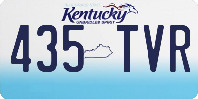 KY license plate 435TVR