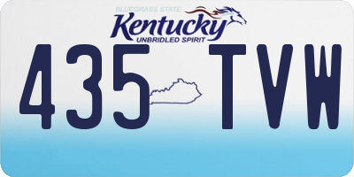 KY license plate 435TVW