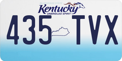 KY license plate 435TVX