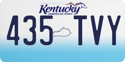 KY license plate 435TVY