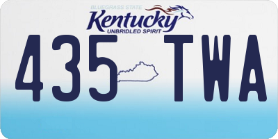 KY license plate 435TWA