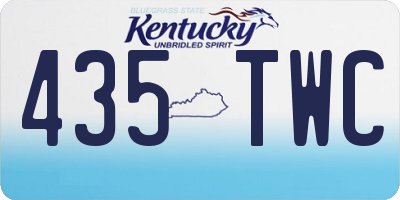 KY license plate 435TWC