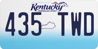 KY license plate 435TWD
