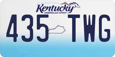 KY license plate 435TWG