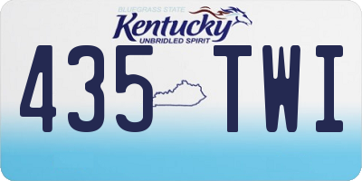 KY license plate 435TWI