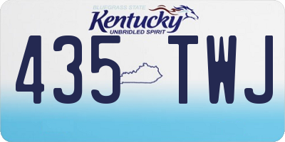 KY license plate 435TWJ