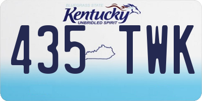 KY license plate 435TWK