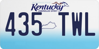 KY license plate 435TWL