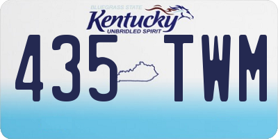 KY license plate 435TWM