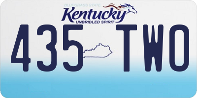 KY license plate 435TWO