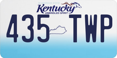 KY license plate 435TWP