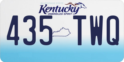 KY license plate 435TWQ