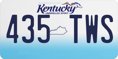 KY license plate 435TWS