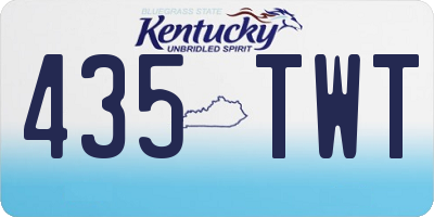 KY license plate 435TWT