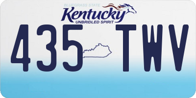 KY license plate 435TWV