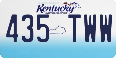 KY license plate 435TWW
