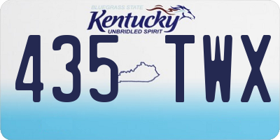 KY license plate 435TWX