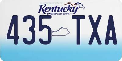 KY license plate 435TXA