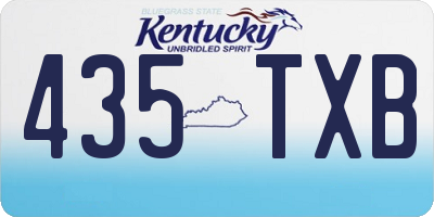 KY license plate 435TXB