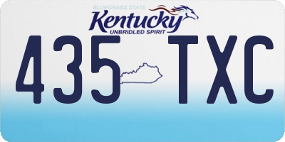 KY license plate 435TXC