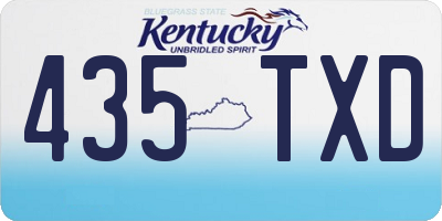 KY license plate 435TXD