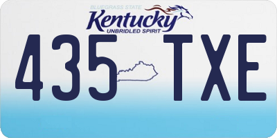 KY license plate 435TXE