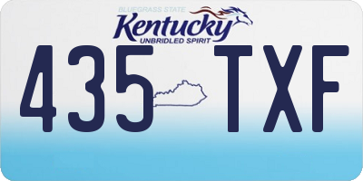KY license plate 435TXF