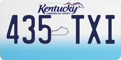 KY license plate 435TXI