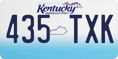 KY license plate 435TXK