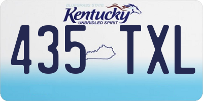 KY license plate 435TXL