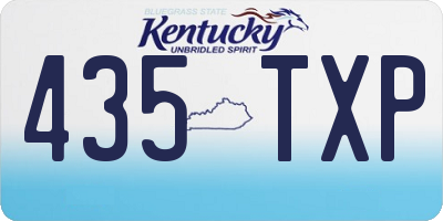 KY license plate 435TXP