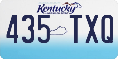 KY license plate 435TXQ