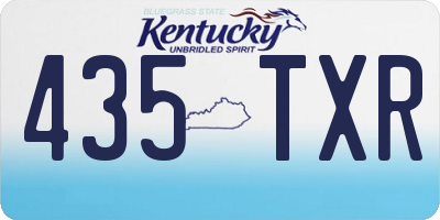 KY license plate 435TXR