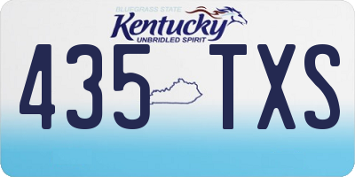 KY license plate 435TXS