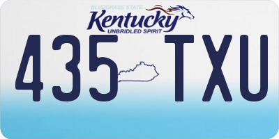 KY license plate 435TXU